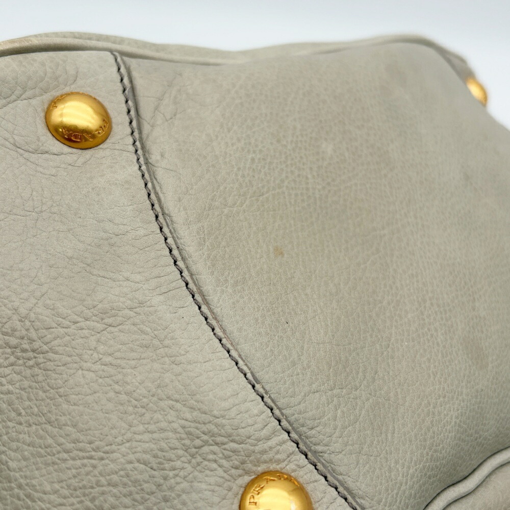 PRADA Gray Leather Shoulder Bag - Picture 13 of 16
